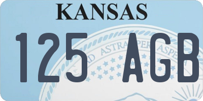 KS license plate 125AGB
