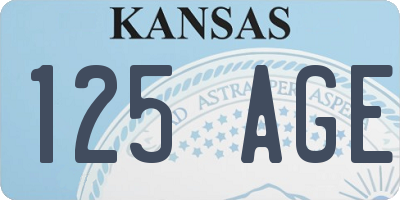 KS license plate 125AGE