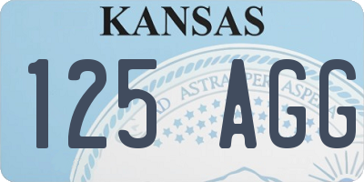 KS license plate 125AGG