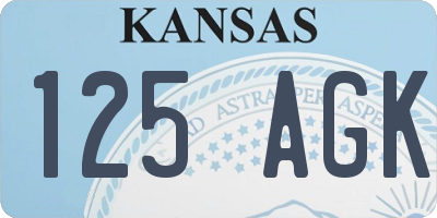 KS license plate 125AGK