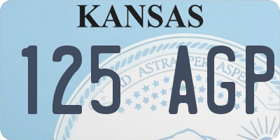 KS license plate 125AGP