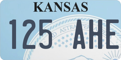 KS license plate 125AHE