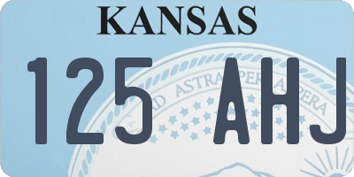 KS license plate 125AHJ