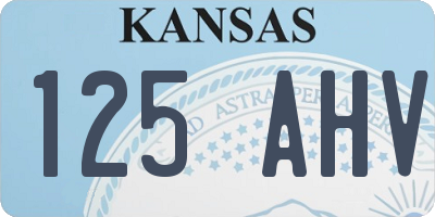 KS license plate 125AHV