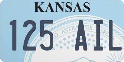 KS license plate 125AIL