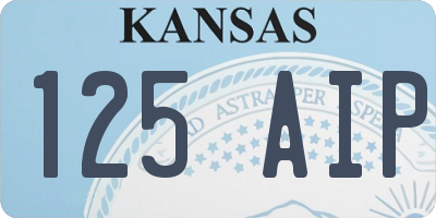 KS license plate 125AIP