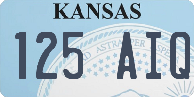 KS license plate 125AIQ