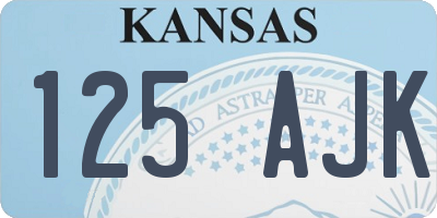 KS license plate 125AJK
