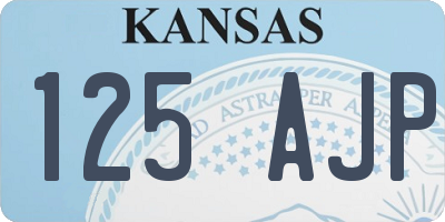 KS license plate 125AJP