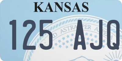 KS license plate 125AJQ