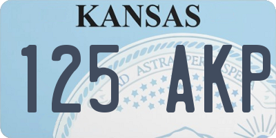 KS license plate 125AKP