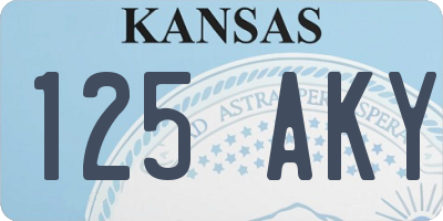 KS license plate 125AKY