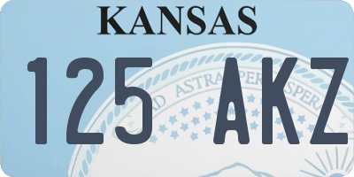 KS license plate 125AKZ
