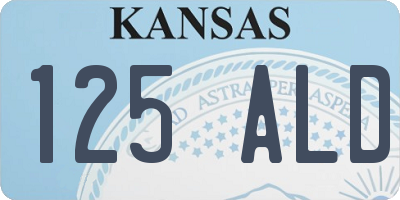 KS license plate 125ALD