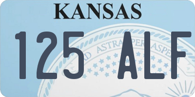 KS license plate 125ALF