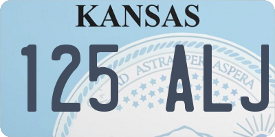 KS license plate 125ALJ