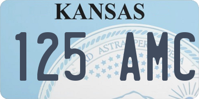 KS license plate 125AMC