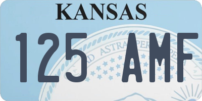 KS license plate 125AMF