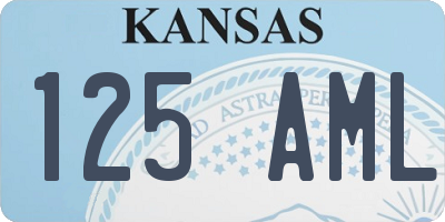 KS license plate 125AML