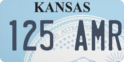 KS license plate 125AMR