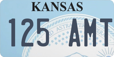 KS license plate 125AMT
