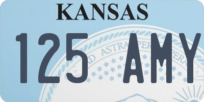 KS license plate 125AMY