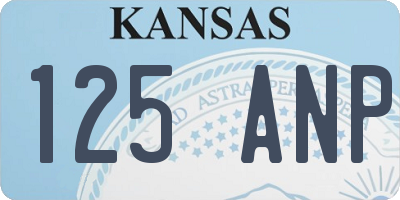 KS license plate 125ANP
