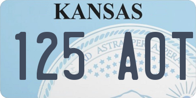 KS license plate 125AOT