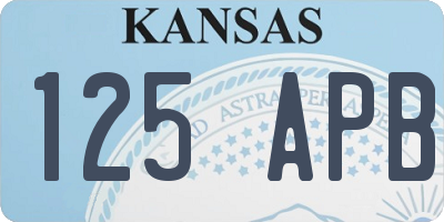 KS license plate 125APB