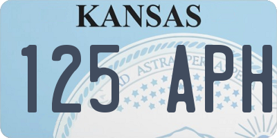 KS license plate 125APH