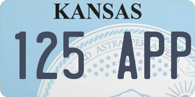 KS license plate 125APP