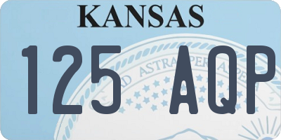 KS license plate 125AQP