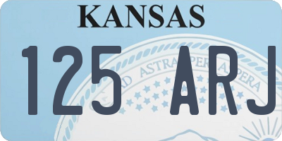 KS license plate 125ARJ