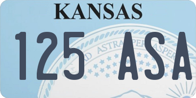 KS license plate 125ASA