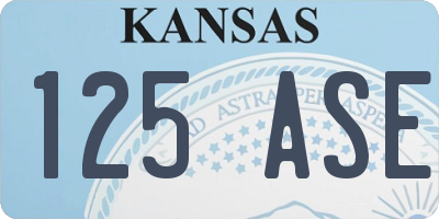 KS license plate 125ASE