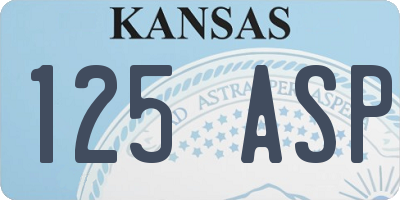 KS license plate 125ASP