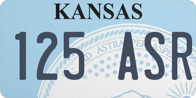KS license plate 125ASR