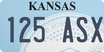 KS license plate 125ASX