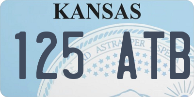 KS license plate 125ATB