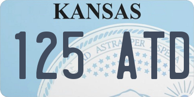 KS license plate 125ATD