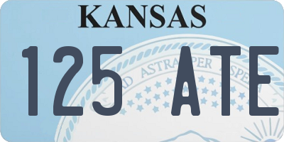 KS license plate 125ATE