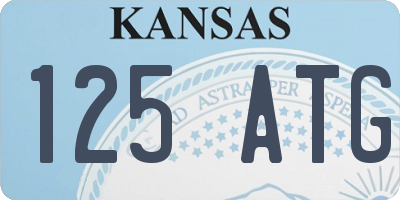 KS license plate 125ATG