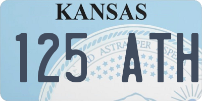 KS license plate 125ATH