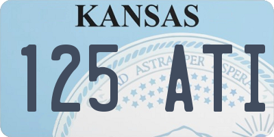 KS license plate 125ATI