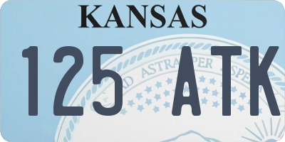 KS license plate 125ATK