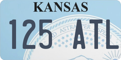 KS license plate 125ATL