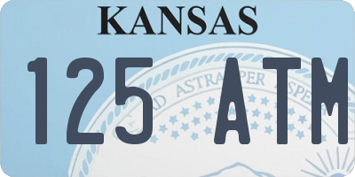 KS license plate 125ATM