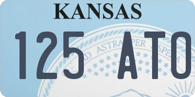 KS license plate 125ATO