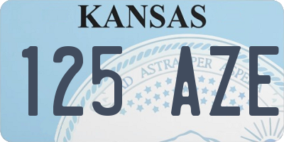 KS license plate 125AZE