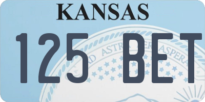 KS license plate 125BET